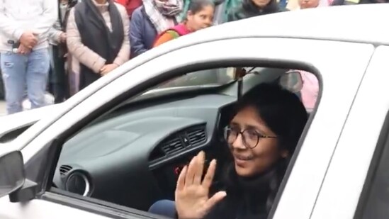 Swati Maliwal, the DCW chairperson has been nominated for Rajya Sabha by Aam Aadmi Party. (X/SwatiJaiHind)