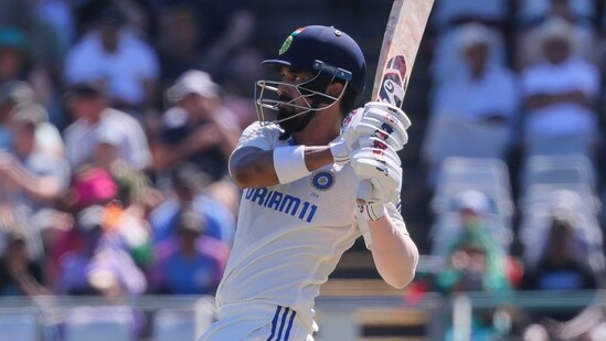 Indian batsman KL Rahul in action during the second test match between South Africa and India in Cape Town, South Africa (AP)