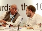 Congress president Mallikarjun Kharge and party leader Rahul Gandhi. Congress president Mallikarjun Kharge and party leader Rahul Gandhi.