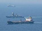 Indian Navy destroyer in the Gulf of Aden. Indian Navy destroyer in the Gulf of Aden.