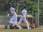 Devdutt Padikkal and Manish Pandey run between the wickets during the second day of the Ranji Trophy cricket match between Karnataka and Punjab. Devdutt Padikkal and Manish Pandey run between the wickets during the second day of the Ranji Trophy cricket match between Karnataka and Punjab.