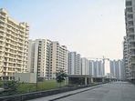 These penthouses — four-bedroom duplex apartments in Dwarka Sector 19B with a plinth area of 424 sqm — had a hefty reserve price of  <span class='webrupee'>₹</span>5 crore. (Sanchit Khanna/HT Photo)