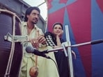 Diljit Dosanjh and Parineeti Chopra in a still from Chamkila. Diljit Dosanjh and Parineeti Chopra in a still from Chamkila.