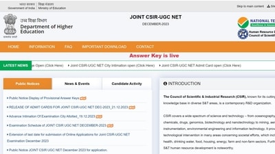 NTA releases provisional answer key for Joint CSIR-UGC NET December 2023 examination NTA releases provisional answer key for Joint CSIR-UGC NET December 2023 examination
