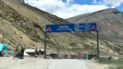Sarchu, at least 12-13 kms inside Himachal is the last station of the Lahaul-Spiti district on the Manali-Leh highway which attracts a large number of tourists. (HT Photo) Sarchu, at least 12-13 kms inside Himachal is the last station of the Lahaul-Spiti district on the Manali-Leh highway which attracts a large number of tourists. (HT Photo)