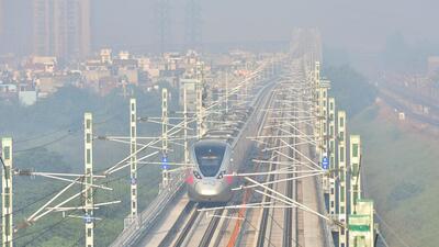 The 17km priority section in Ghaziabad has five stations at Sahibabad, Ghaziabad, Guldhar, Duhai and Duhai Depot. (Sakib Ali/HT Photo)