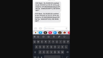 The woman shared this screenshot while posting a story of how a man tried to scam her. (X/@itssynecdoche) The woman shared this screenshot while posting a story of how a man tried to scam her. (X/@itssynecdoche)