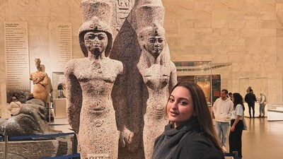 Sonakshi Sinha soaked in some history and culture at the National Museum of Egyptian Civilization (NMEC) in Cairo as she flew to Egypt to ring in the New Year. She said the charm of the place just blew her mind. Sonakshi Sinha soaked in some history and culture at the National Museum of Egyptian Civilization (NMEC) in Cairo as she flew to Egypt to ring in the New Year. She said the charm of the place just blew her mind. 