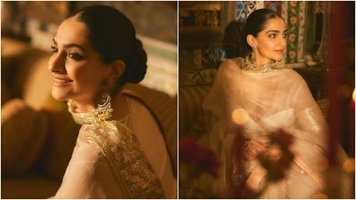 Earlier, Sonam posted another ethnic look from her BFF's wedding function with the caption, “It's taken me 16 months to feel like myself again. Slowly steadily without any crash diets and crazy workouts just consistent self-care and baby care. I'm not there yet but almost where I want to be...still very very grateful for my body and how incredible it has been. Being a woman is a wondrous thing. #babymomma #proudwoman #everydayphenomenal #vayusparents.” (Instagram) Earlier, Sonam posted another ethnic look from her BFF's wedding function with the caption, “It's taken me 16 months to feel like myself again. Slowly steadily without any crash diets and crazy workouts just consistent self-care and baby care. I'm not there yet but almost where I want to be...still very very grateful for my body and how incredible it has been. Being a woman is a wondrous thing. #babymomma #proudwoman #everydayphenomenal #vayusparents.” (Instagram)