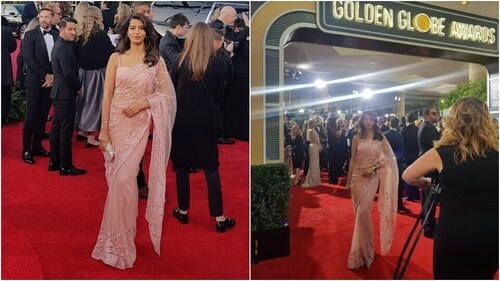 Manasvi Mamgai poses on the red carpet. (Instagram)