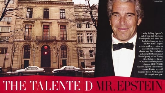 Jeffrey Epstein's Vanity Fair office visit aimed at silencing truth. (Vanity Fair archive)