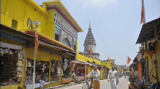 Ram Janmabhumi temple in Ayodhya, Uttar Pradesh, India. (HT File Photo)