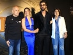Ranbir Kapoor arrived with his family for the Animal success bash. He was accompanied by his mom Neetu Kapoor, wife Alia Bhatt and filmmaker father-in-law Mahesh Bhatt. Animal is Ranbir's highest grossing film now.&nbsp;