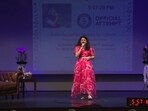 Suchetha Satish performing at COP 28 summit in Dubai. Suchetha Satish performing at COP 28 summit in Dubai.