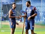 Hardik Pandya and Kieron Pollard Hardik Pandya and Kieron Pollard