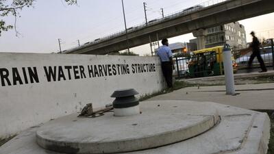 A rainwater harvesting unit in New Delhi. (HT Archive) A rainwater harvesting unit in New Delhi. (HT Archive)