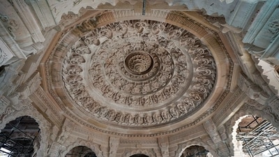 The Garbhagriha, or inner sanctum, of the temple, is where the deity will be enshrined. This sanctum sanctorum will house the idol depicting the child form of Lord Ram (Ram Lalla), while the first floor will feature a Shri Ram Darbar.&nbsp; (Shri Ram Janmbhoomi Teerth Kshet)
