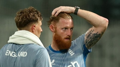 England's Ben Stokes and Joe Root during practice (REUTERS)
