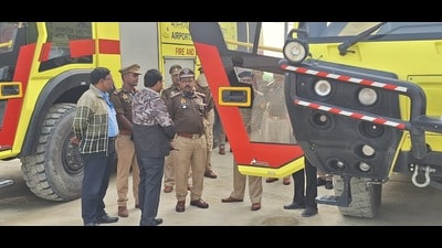 DG Avinash Chandra inspects preparedness by fire personnel in Ayodhya (Sourced) DG Avinash Chandra inspects preparedness by fire personnel in Ayodhya (Sourced)