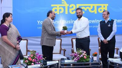 Shekhar Singh, commissioner, PCMC, announced the initiative “Kaushalyam - Youth and Business Growing Together” at a special event at the premises of the Nigdi Lighthouse in Pimpri-Chinchwad. (HT PHOTO)