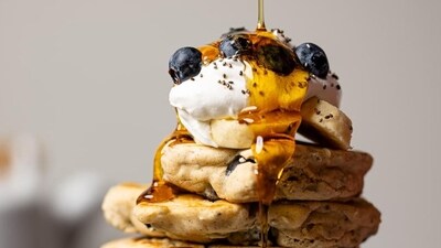 Gluten-free blueberry and chia seed pancakes (Instagram) Gluten-free blueberry and chia seed pancakes (Instagram)