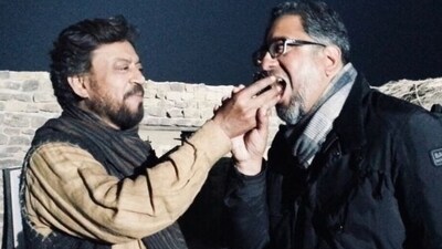 Throwback picture of Irrfan Khan celebrating his birthday with Anup Singh