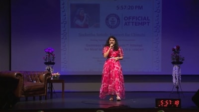 Suchetha Satish performing at COP 28 summit in Dubai. (Instagram/@airnewsalerts)