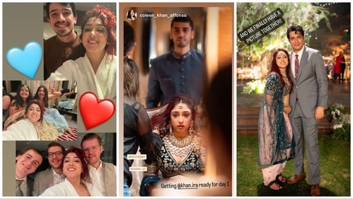 Pics from Ira Khan's wedding on January 3. Pics from Ira Khan's wedding on January 3.