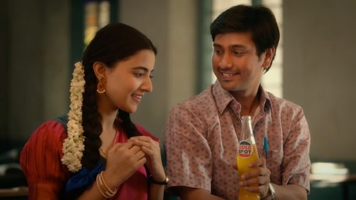 Rukshar Dhillon and Raj Tharun in a still from Naa Saami Ranga Rukshar Dhillon and Raj Tharun in a still from Naa Saami Ranga