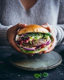 A vegan burger where the patty is made using veggies and oat flour (.Instagram) A vegan burger where the patty is made using veggies and oat flour (.Instagram)