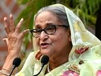 Bangladesh's prime minister Sheikh Hasina gestures while speaking to the media, a day after she won the 12th parliamentary elections, in Dhaka. Bangladesh's prime minister Sheikh Hasina gestures while speaking to the media, a day after she won the 12th parliamentary elections, in Dhaka.