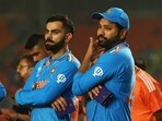 India's Virat Kohli and Rohit Sharma look dejected after losing the ICC Cricket World Cup final.