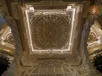 Ram Janmbhoomi Teerth Kshetra Trust shared picture of Ram Temple premises as it looks during the night. Ram Janmbhoomi Teerth Kshetra Trust shared picture of Ram Temple premises as it looks during the night.