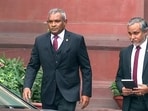 Ibrahim Shaheeb, Maldives Envoy exits the MEA at South Block, in New Delhi on Monday. Ibrahim Shaheeb, Maldives Envoy exits the MEA at South Block, in New Delhi on Monday.