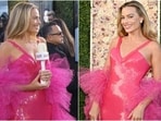 Margot Robbie channels 1977 Superstar Barbie on Golden Globes red carpet. 