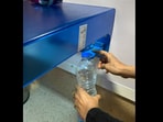 A man shared this picture of the water bottle holder. A man shared this picture of the water bottle holder.