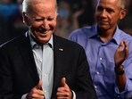 President Joe Biden (left) and former US president Barack Obama (right) President Joe Biden (left) and former US president Barack Obama (right)
