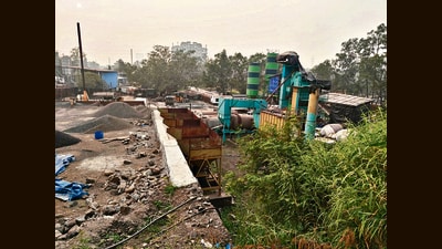 Ready Mix Concrete plant operating illegally on CIDCO land