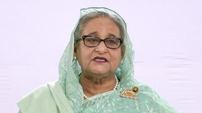 Bangladesh prime minister Sheikh Hasina addresses the media. (ANI) Bangladesh prime minister Sheikh Hasina addresses the media. (ANI)