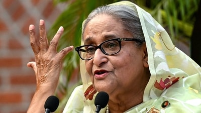 Bangladesh's prime minister Sheikh Hasina gestures while speaking to the media, a day after she won the 12th parliamentary elections, in Dhaka. (AFP) Bangladesh's prime minister Sheikh Hasina gestures while speaking to the media, a day after she won the 12th parliamentary elections, in Dhaka. (AFP)