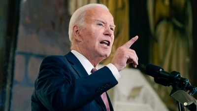 President Joe Biden delivers remarks at Mother Emanuel AME Church in Charleston, S.C., Monday, Jan. 8, 2024, where nine worshippers were killed in a mass shooting by a white supremacist in 2015. (AP Photo/Stephanie Scarbrough) (AP) President Joe Biden delivers remarks at Mother Emanuel AME Church in Charleston, S.C., Monday, Jan. 8, 2024, where nine worshippers were killed in a mass shooting by a white supremacist in 2015. (AP Photo/Stephanie Scarbrough) (AP)
