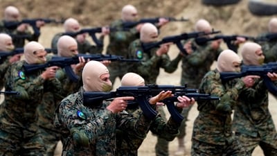 Fighters from the Lebanese militant group Hezbollah (Representational picture) (AP) Fighters from the Lebanese militant group Hezbollah (Representational picture) (AP)