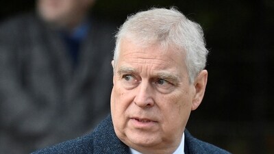 Britain's Prince Andrew, Duke of York attends the Royal Family's Christmas Day service at St. Mary Magdalene's church. (Reuters)