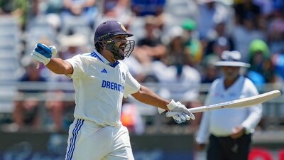 Cape Town: India�s batter Rohit Sharma celebrates after India won the second Test match against South Africa, at the Newlands Cricket Ground, in Cape Town, South Africa, Thursday, Jan. 4, 2024. (PTI Photo/Atul Yadav)(PTI01_04_2024_000239A) (PTI) Cape Town: India�s batter Rohit Sharma celebrates after India won the second Test match against South Africa, at the Newlands Cricket Ground, in Cape Town, South Africa, Thursday, Jan. 4, 2024. (PTI Photo/Atul Yadav)(PTI01_04_2024_000239A) (PTI)