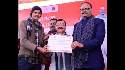 U.P. deputy CM Brajesh Pathak at a function in Lucknow on Monday. (HT Photo) U.P. deputy CM Brajesh Pathak at a function in Lucknow on Monday. (HT Photo)