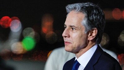 US Secretary of State Antony Blinken looks on. (AFP) US Secretary of State Antony Blinken looks on. (AFP)