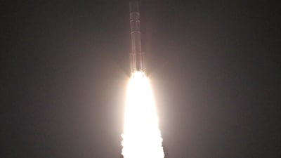 The brand new rocket, United Launch Alliance's (ULA) Vulcan Centaur, lifts off from Space Launch Complex 41d at Cape Canaveral Space Force Station in Cape Canaveral, Florida. (AFP) The brand new rocket, United Launch Alliance's (ULA) Vulcan Centaur, lifts off from Space Launch Complex 41d at Cape Canaveral Space Force Station in Cape Canaveral, Florida. (AFP)