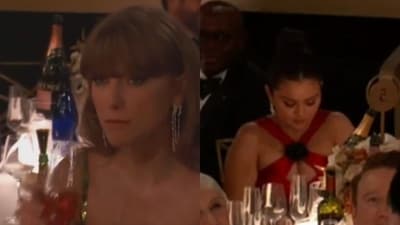 Taylor Swift and Selena Gomez at Golden Globes 2024 (X (twitter)) Taylor Swift and Selena Gomez at Golden Globes 2024 (X (twitter))