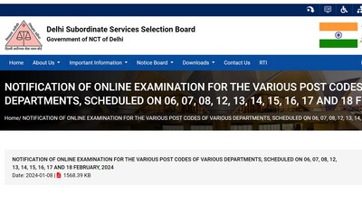 Check DSSSB exam schedule on official website