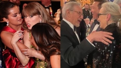 Golden Globes 2024: Taylor Swift' with Selena Gomez; Steven Spielberg met Meryl Streep. Golden Globes 2024: Taylor Swift' with Selena Gomez; Steven Spielberg met Meryl Streep.